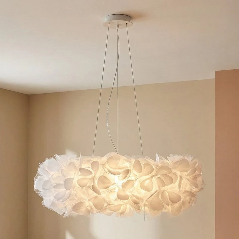 Slamp Lámpara Colgante Clizia Mama Non Mama, Ø78 cm, Blanco/Transparente