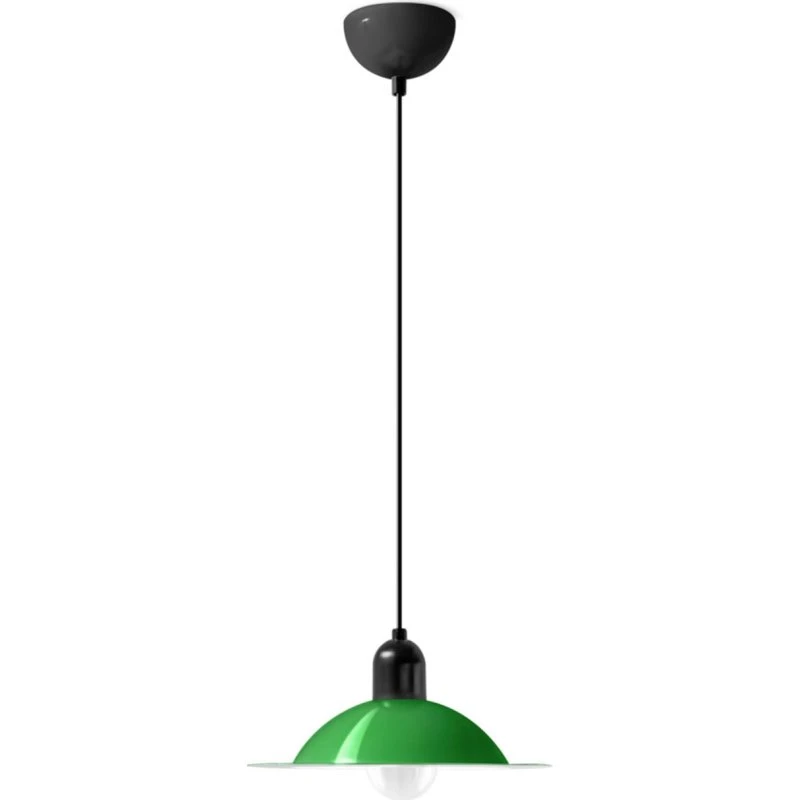 Stilnovo Lámpara colgante LED Lampiatta, verde, Ø 28 cm
