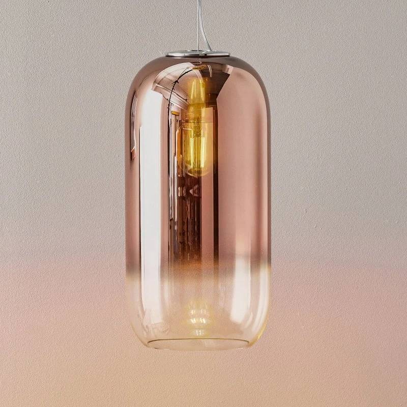 Artemide Gople Lámpara Colgante de Cobre y Vidrio Soplado