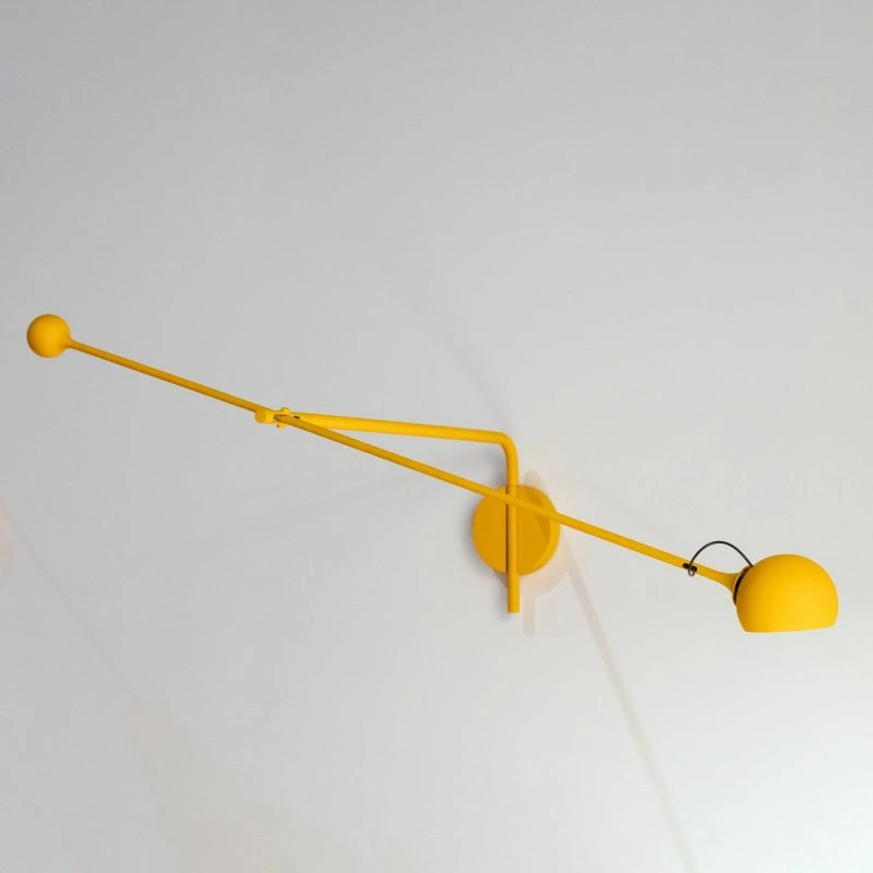 Artemide IXA Aplique de Pared L Amarillo