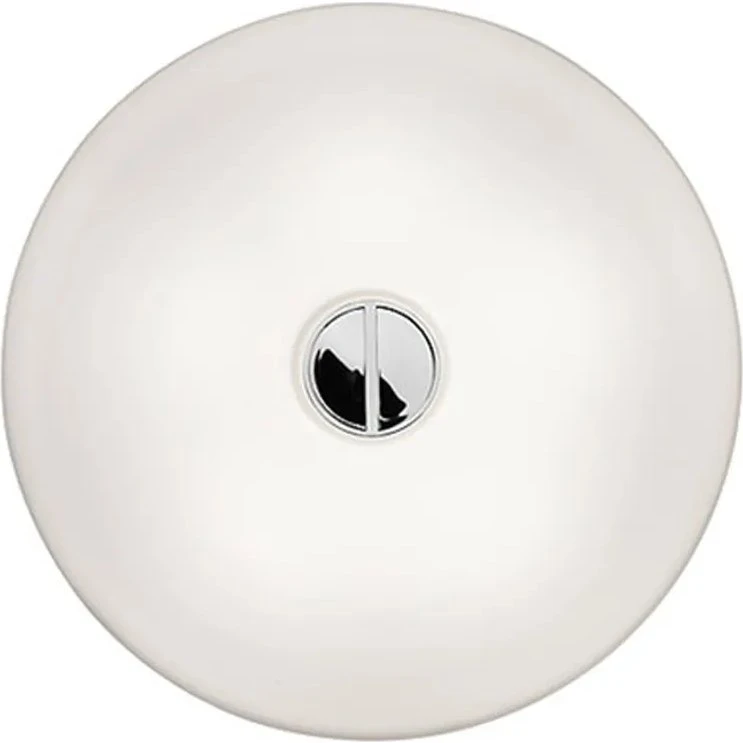 Flos Lámpara de pared Button HL Cristal Opal Blanco
