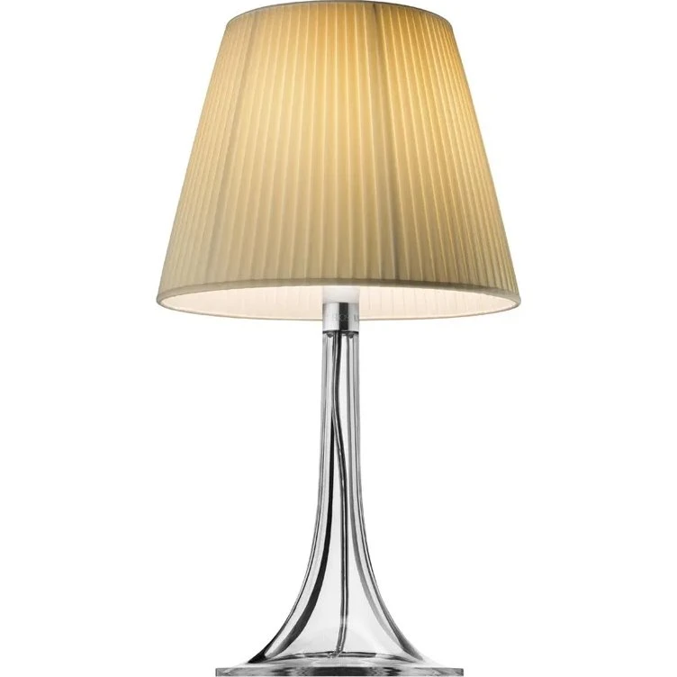 Flos Lámpara de mesa Miss K Soft Beige con base transparente