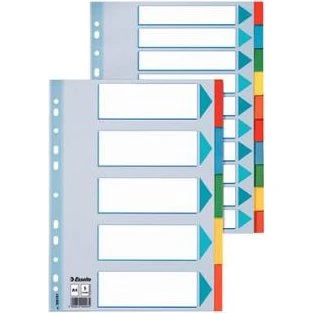 Esselte 100192 Separadores A4 6 Pestañas Color