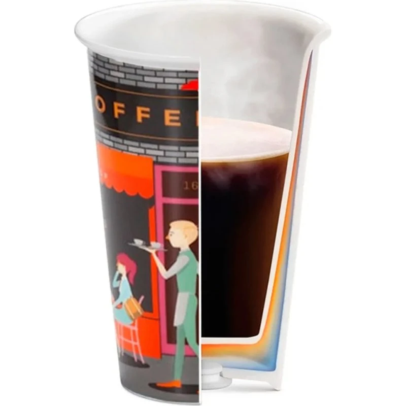 DeLonghi Taza Térmica de Cerámica Coffee Shop DLSC066 300 ml
