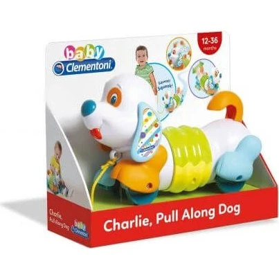 Clementoni Juguete Interactivo Perrito de Arrastre para Bebés +12 meses