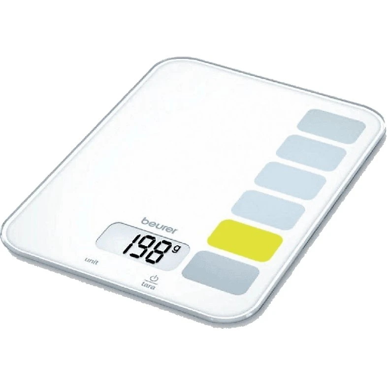 Balanza de cocina Beurer KS 19 - 5 kg, precisión 1g, color blanco