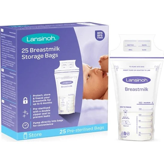 Lansinoh Bolsas para Almacenar Leche Materna, 25 Unidades
