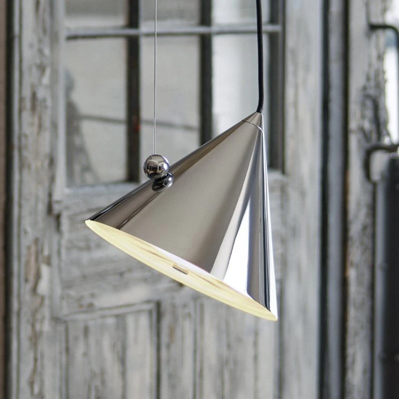 Tom Dixon Lámpara Colgante LED Pose Plata Ø25 cm