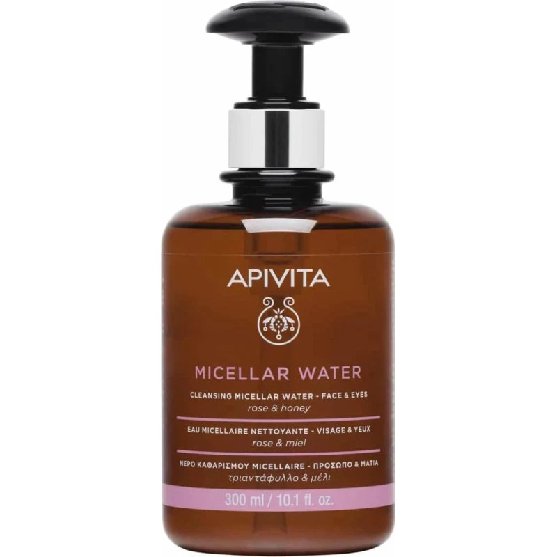 Apivita Agua Micelar Rosa y Miel Limpiadora Rostro y Ojos 300ml