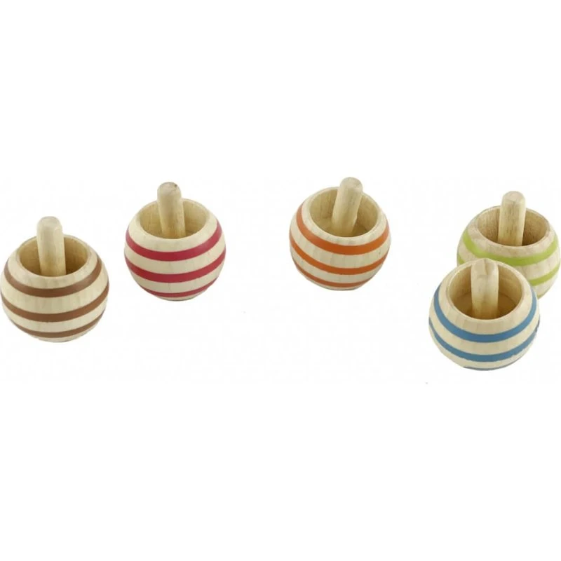 Egmont Toys Trompo de Madera Reversible a Rayas