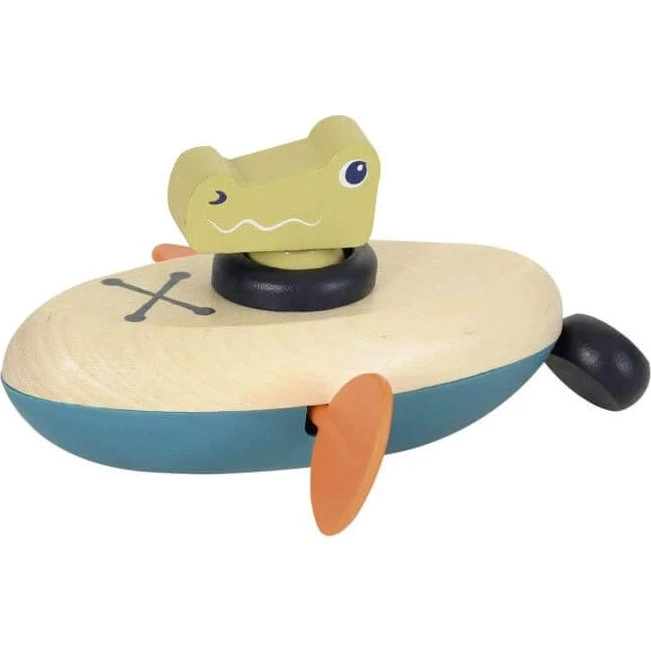 Egmont Toys Barco de Baño Cuna Cocodrilo con Mecanismo de Cuerda
