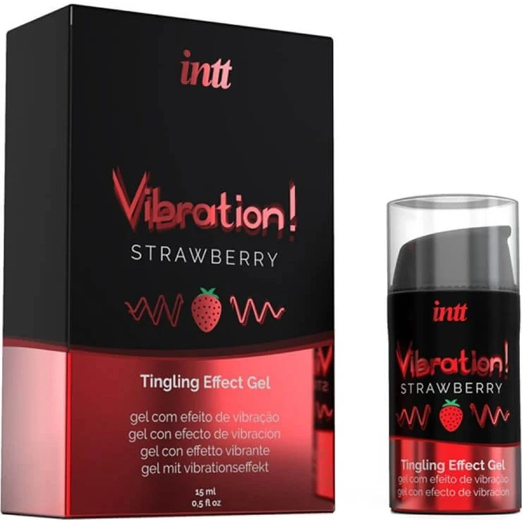 Intt Vibration Gel Estimulante con Efecto Vibratorio Fresa 15ml