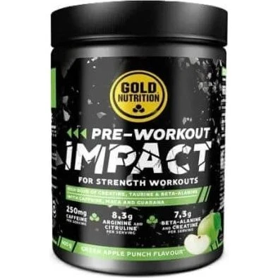 Gold Nutrition Pre-Entrenamiento Impact Manzana Verde 400 g