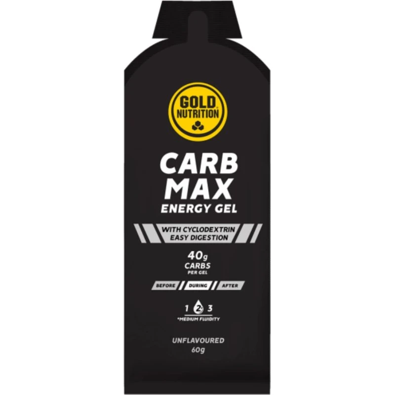 Gold Nutrition Carb Max Gel Energético sin sabor, 60 g