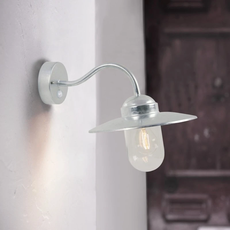 Nordlux Aplique de Pared Luxembourg con Sensor y Acabado Galvanizado