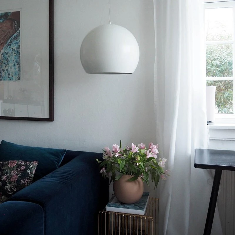 Lámpara colgante FRANDSEN Ball Ø 40 cm, blanco mate