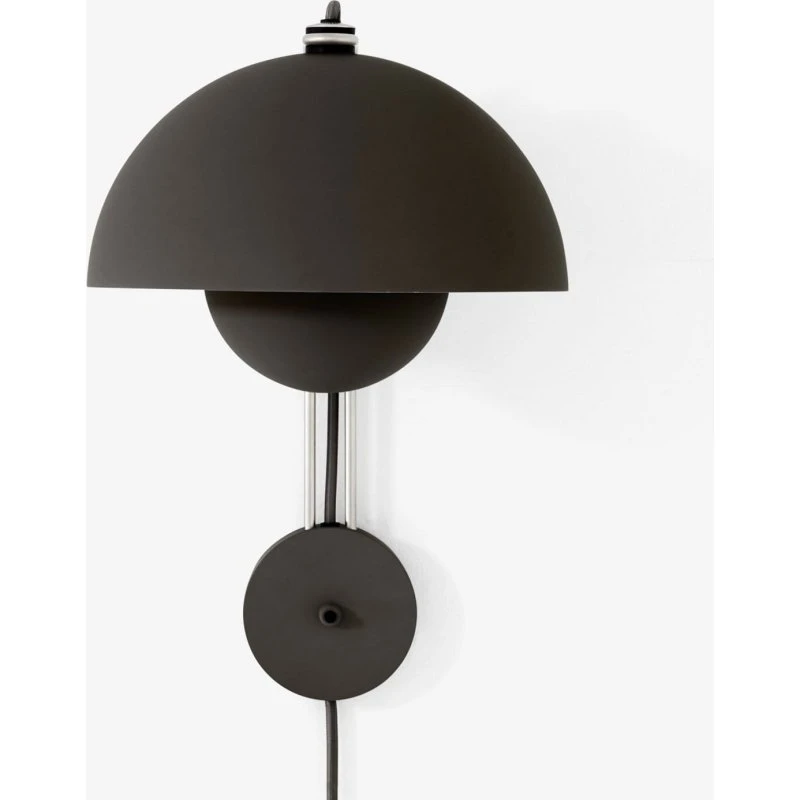 &Tradition Aplique de pared Flowerpot VP8 Negro Mate