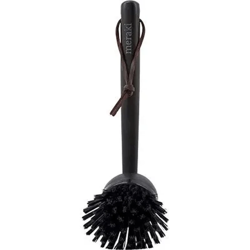 Meraki Cepillo Lavavajillas Negro con Mango Ergonómico