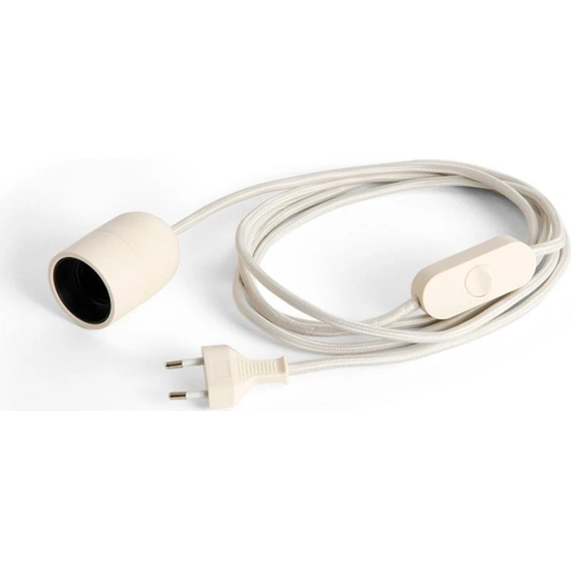 HAY Portalámparas Common E27 Blanco con Cable de 2,4 m