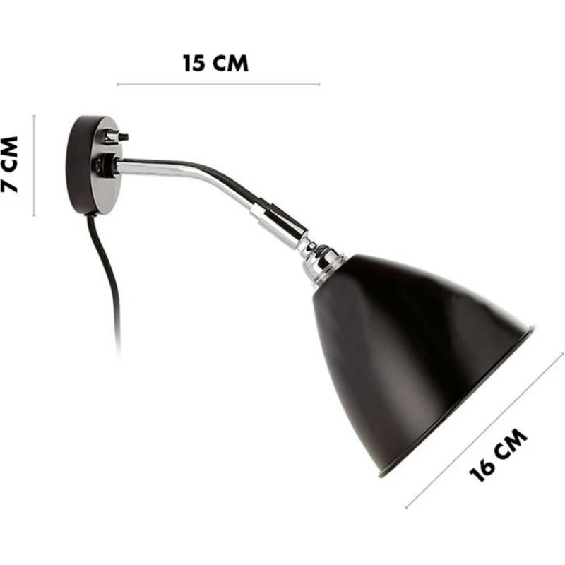 Gubi Aplique de pared Bestlite BL7 Cromado, Ø 16 cm