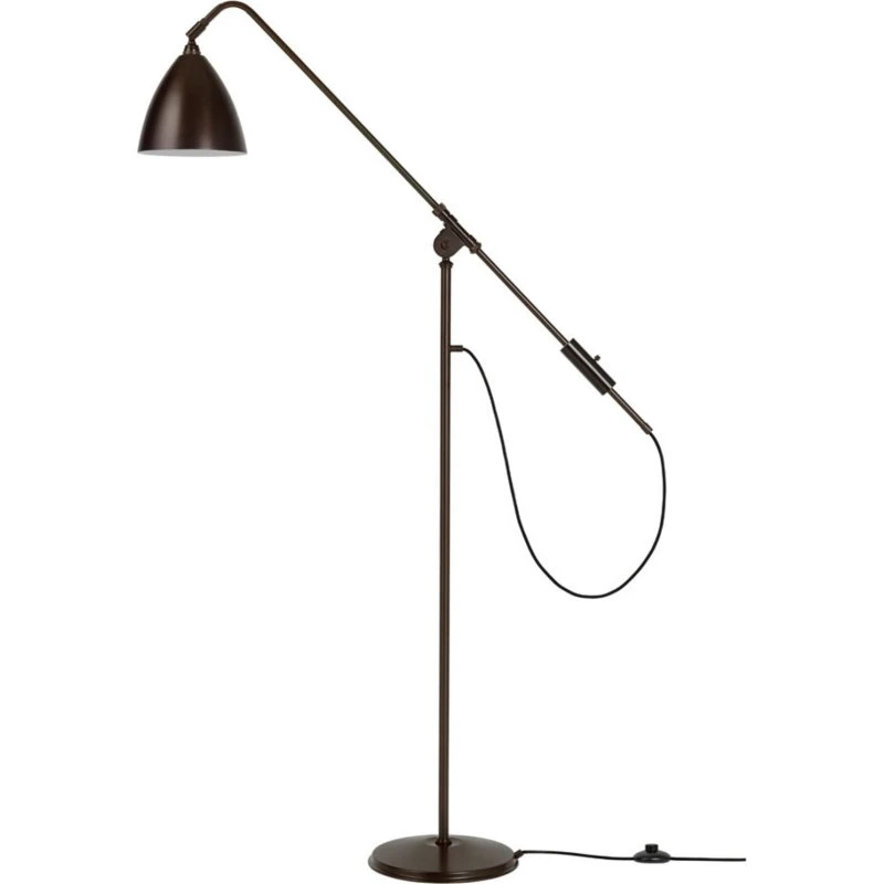 GUBI Lámpara de pie Bestlite BL4 Negro/Latón Ø 21 cm