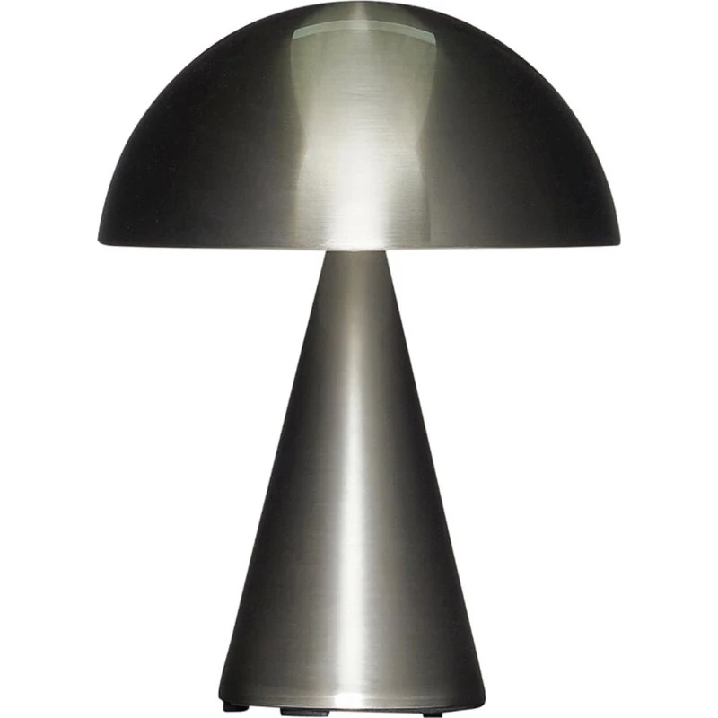 HÜBSCH Lámpara de mesa recargable LED Mush, níquel, IP44