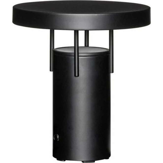HÜBSCH BringMe Mini Lámpara de Mesa LED Recargable, Negro Mate