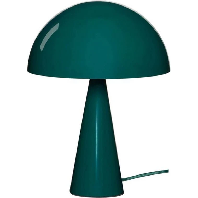 HÜBSCH Lámpara de mesa Mush Mini, verde oscuro, 34 cm