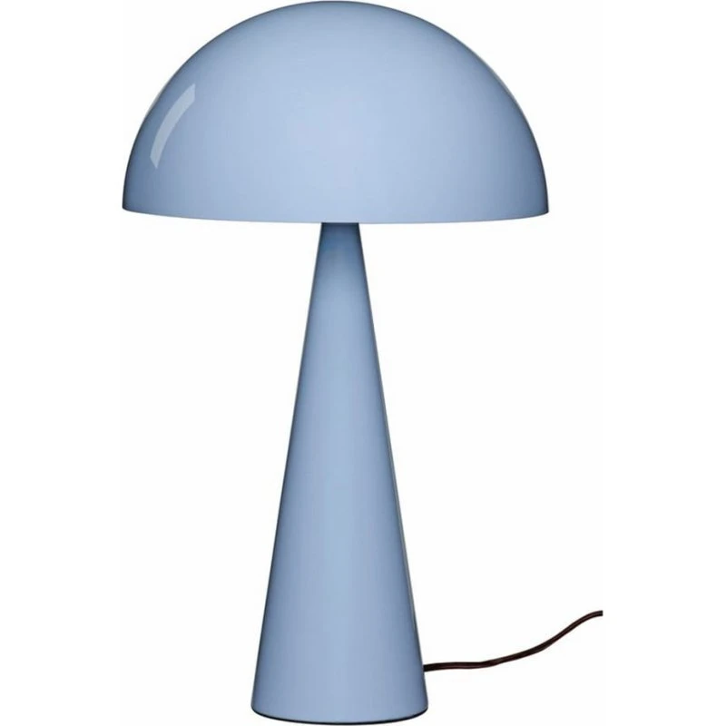 HÜBSCH Lámpara de mesa Mush, azul hielo, metal, 50 cm