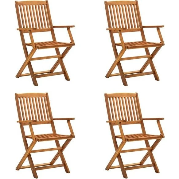 Marca: Silla Plegable de Acacia con Reposabrazos