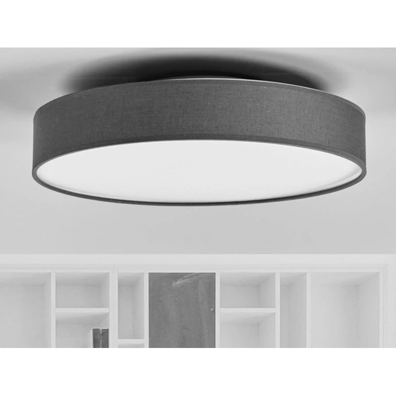 Lindby Saira Lámpara de Techo LED Ø40 Gris y Blanca