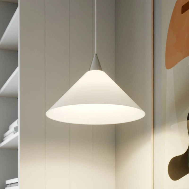 Lindby Lámpara Colgante Petra Blanca de Cristal - Diseño Moderno