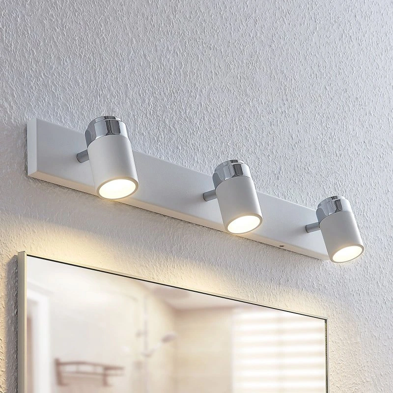 Lindby Kardo Aplique de Pared Blanco y Cromo - 3 Luces