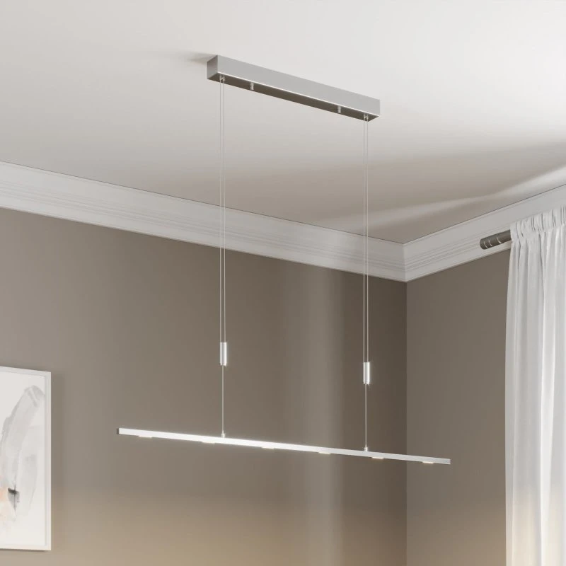 Lucande Lámpara Colgante Arnik L120 Níquel LED Regulable