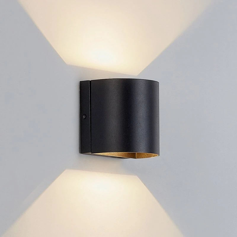 Lindby Gladis Aplique LED de Exterior en Aluminio Negro