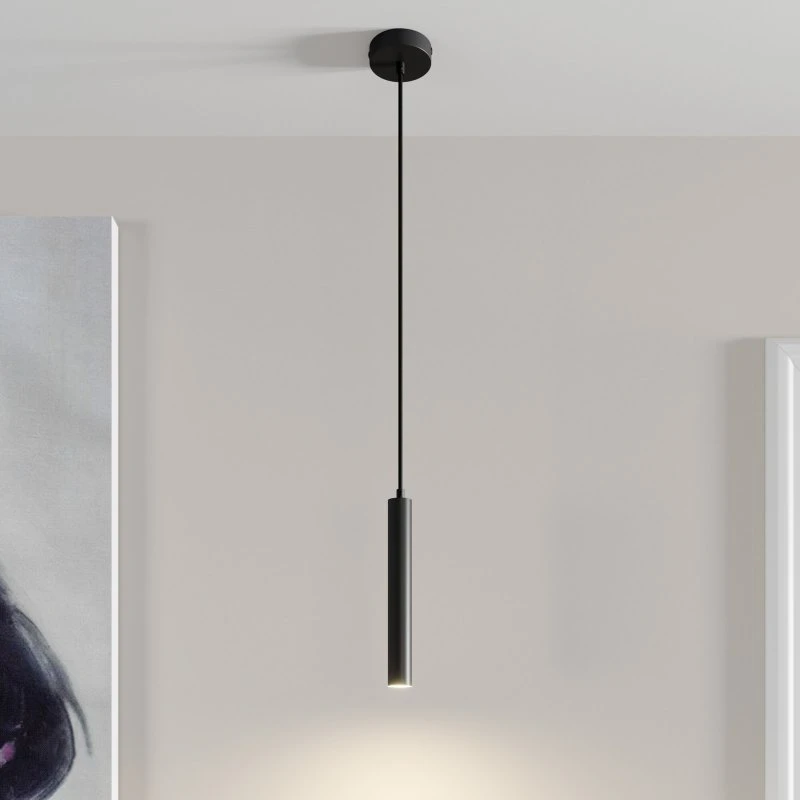 Lámpara Colgante Franka Arcchio Black - Diseño Cilíndrico LED