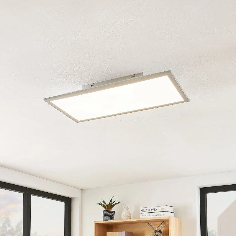 Lindby Stenley Lámpara de Techo LED 4000K Blanco y Plata