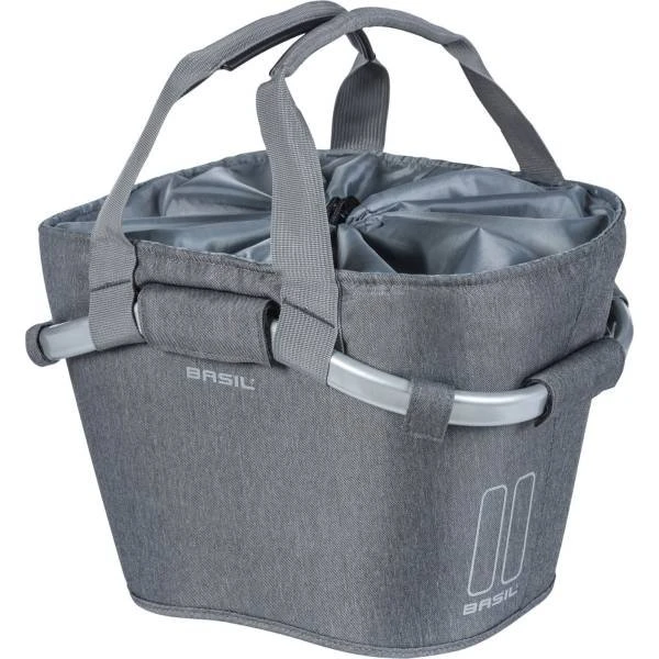 Basil 2Day Cesta delantera KlickFix 15 L - Gris