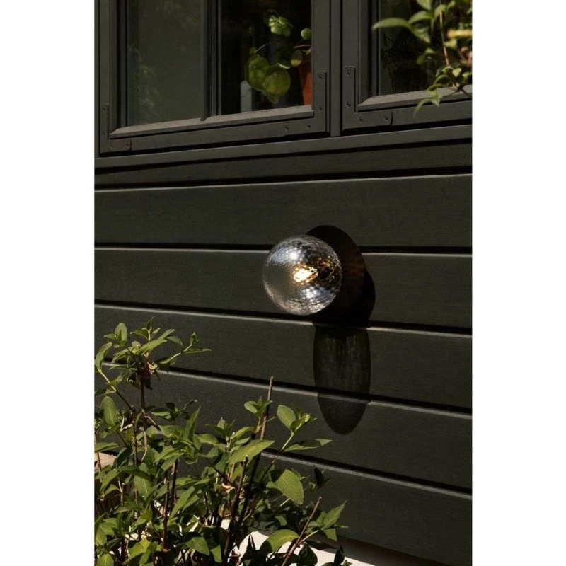 Nuurra Aps Aplique de exterior Liila, Ø 16 cm, Negro/Transparente