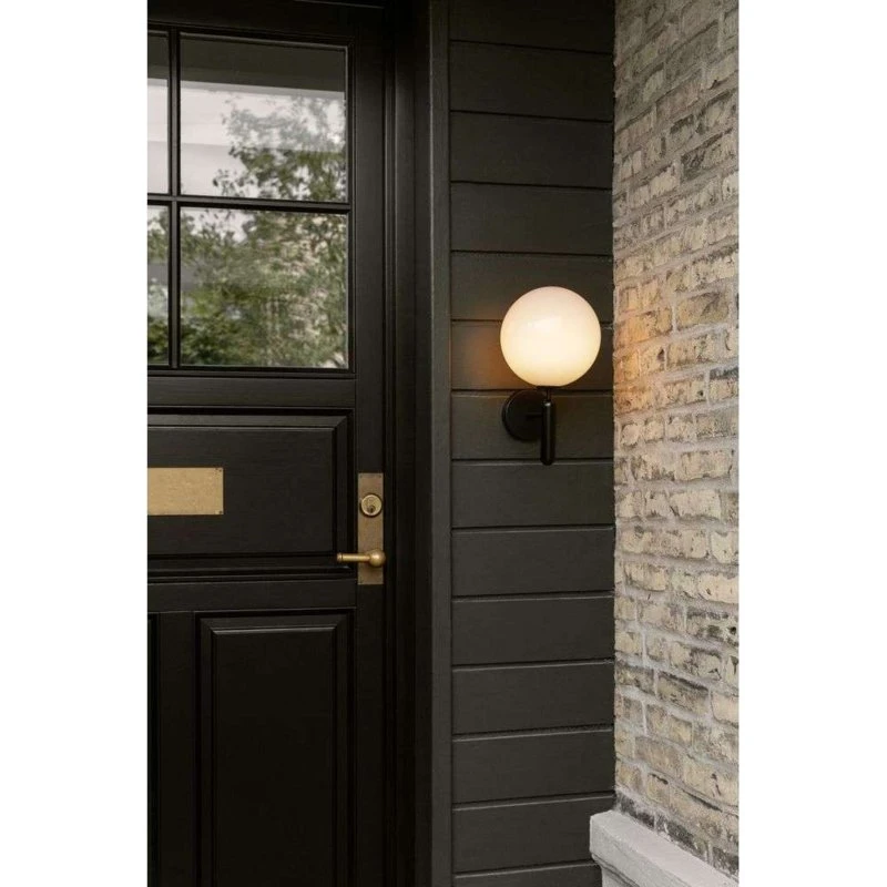 Nuura Miira Aplique de Exterior Negro y Ópalo - Ø 20 cm