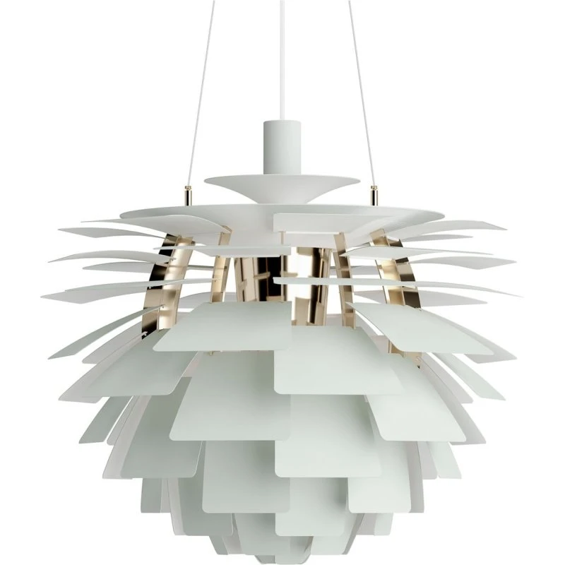 Louis Poulsen Lámpara Colgante PH Artichoke Verde/Latón 60 cm
