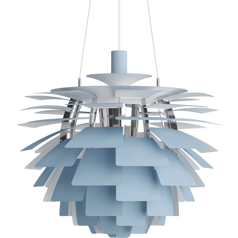 Louis Poulsen Lámpara Colgante PH Artichoke Azul/Cromo 60 cm