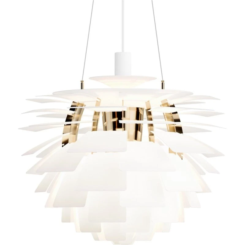 Louis Poulsen Lámpara colgante PH Artichoke 60 cm Blanco/Latón