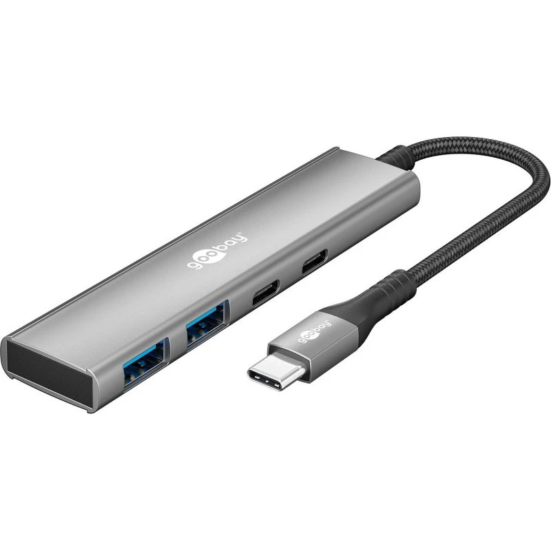 Goobay Slim Hub USB-C 4 Puertos (2x USB-C, 2x USB-A)