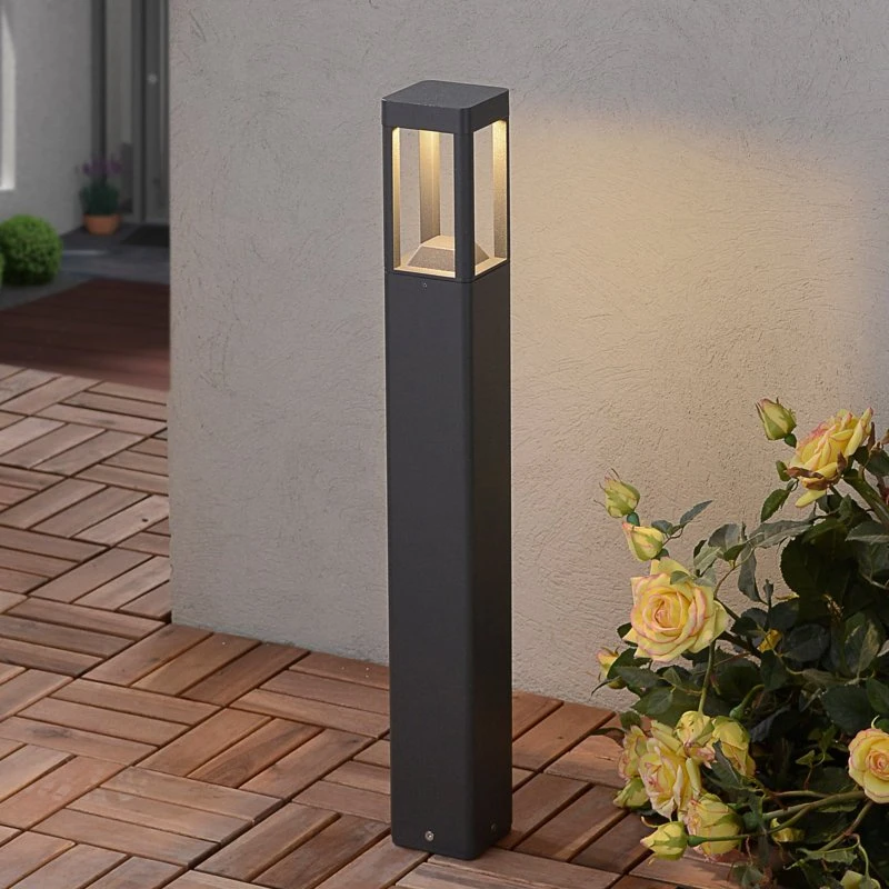 Lucande Lámpara de Jardín Bernd - Bolardo LED Antracita - 60 cm