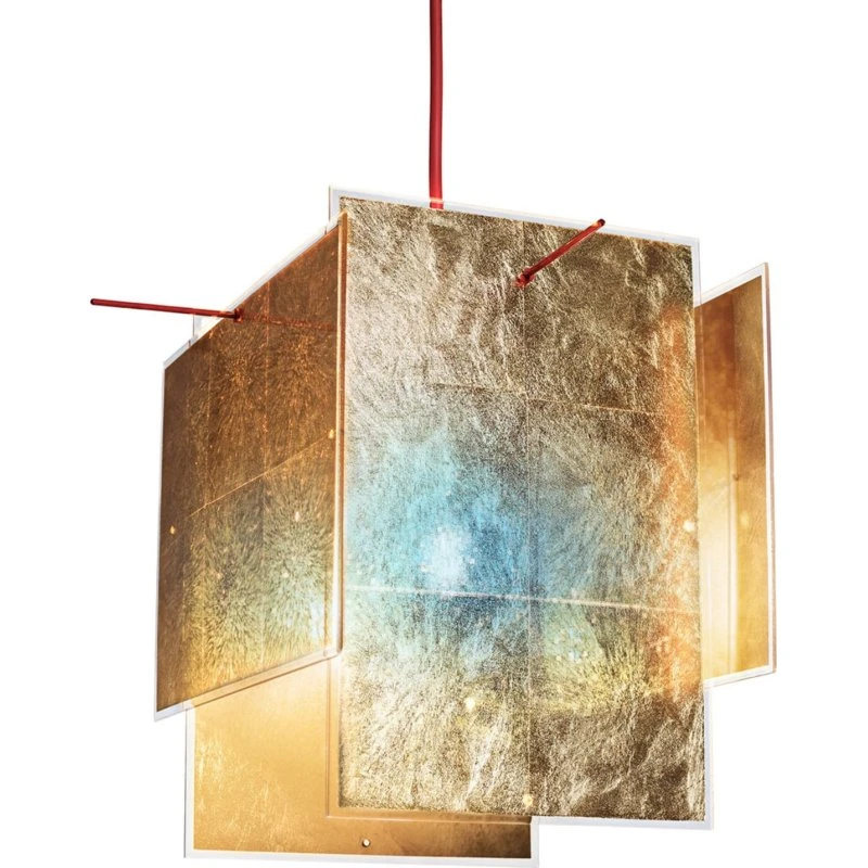 Ingo Maurer Lámpara Colgante 24 Karat Blau 450cm
