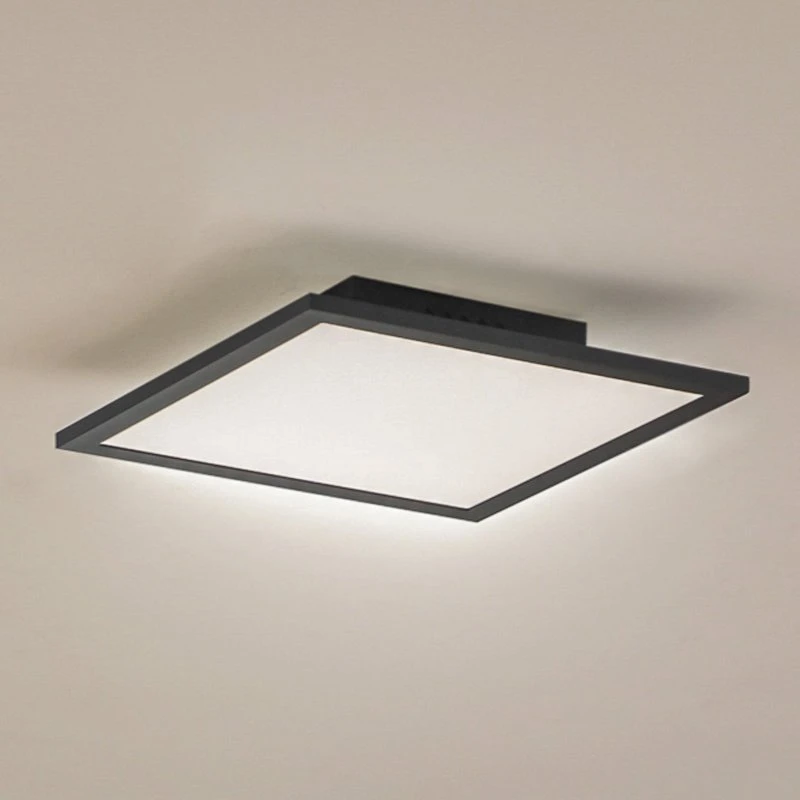 Lindby Enhife Lámpara de Techo LED Negra de 30 cm