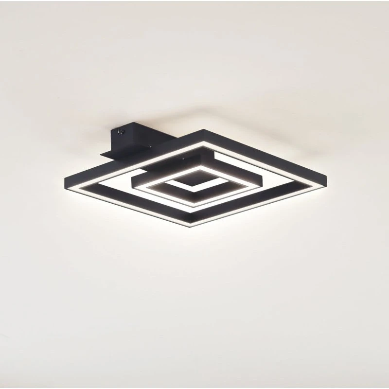 Lindby Madamo Lámpara de Techo LED Negra - Diseño Moderno