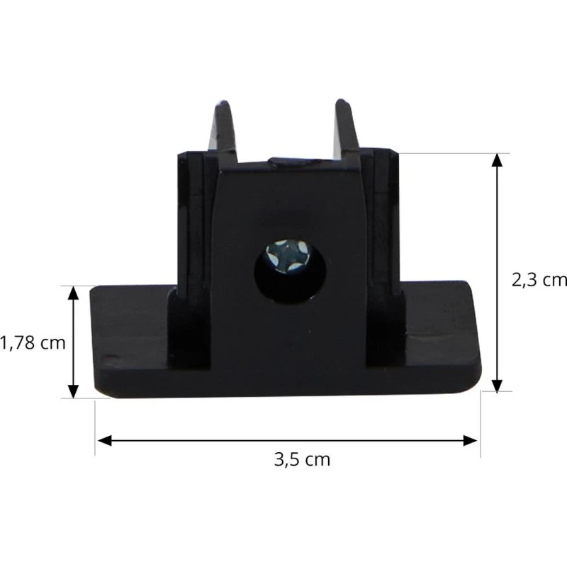 Lindby Linaro Track End Cap Negra - Tapa Final para Sistema de Riel