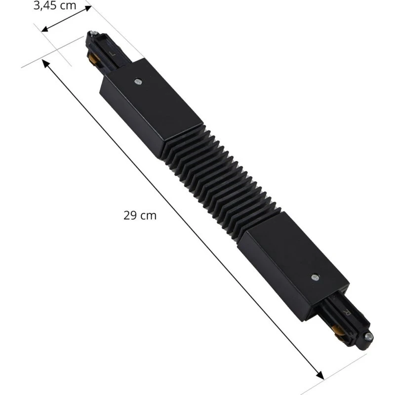 Lindby Linaro Track Flex Connector Negro para Sistema de Riel